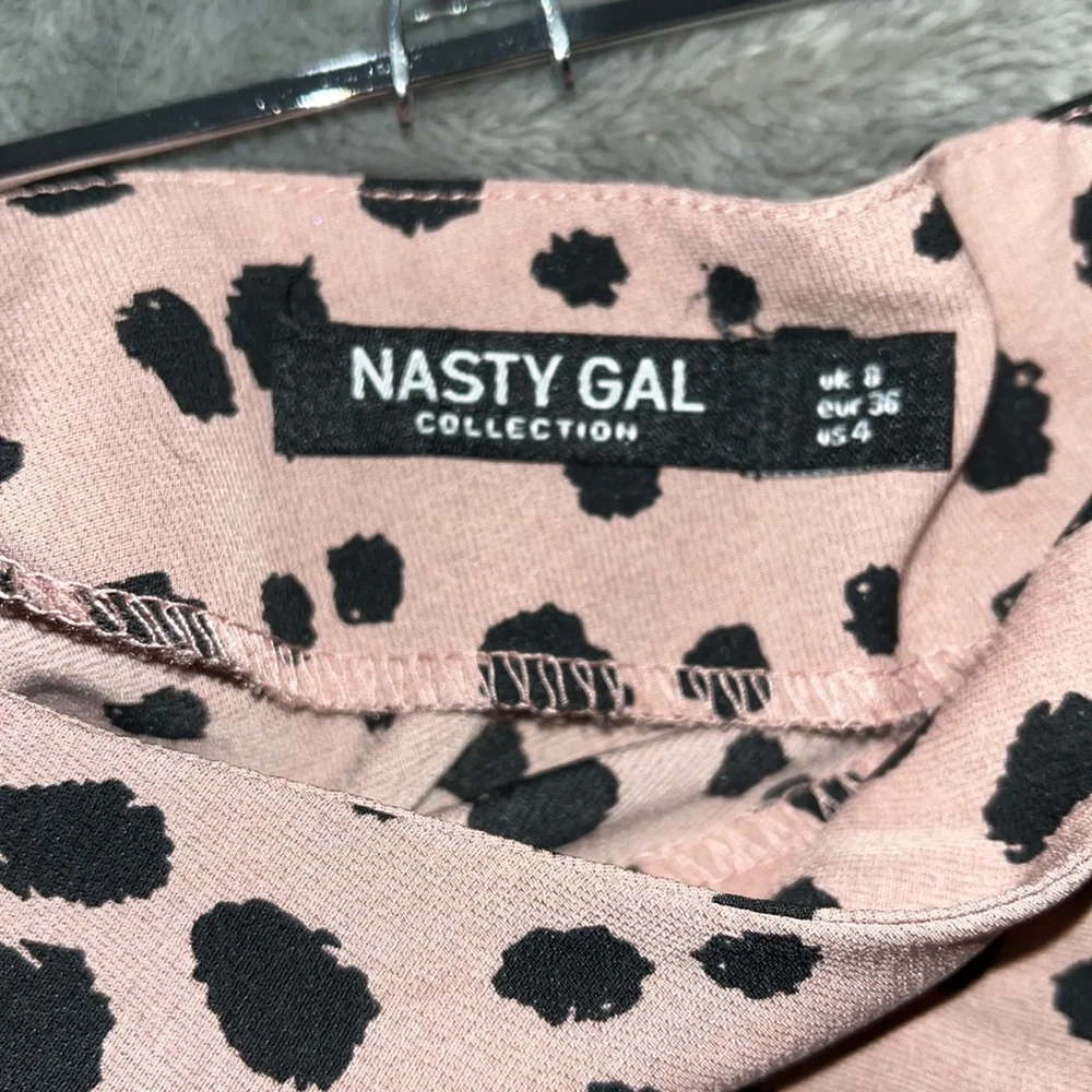 Nasty Gal Pink Dalmatian Print Midi Skirt - Picture 3 of 3